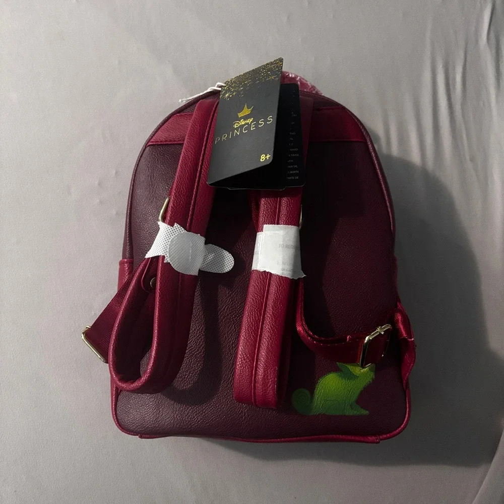 Loungefly Disney Tangled Rapunzel Lanterns Gazing Mini Backpack Burgundy NEW